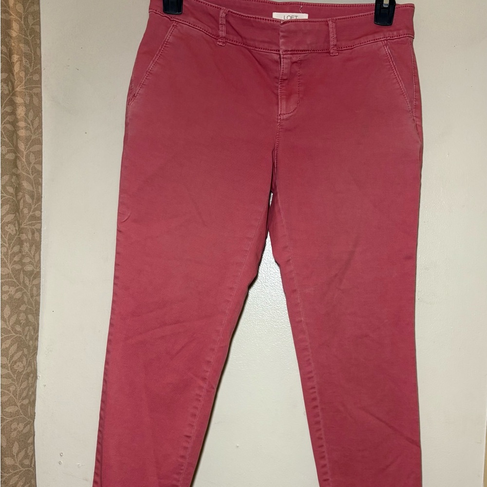LOFT Cherry Red Trousers
